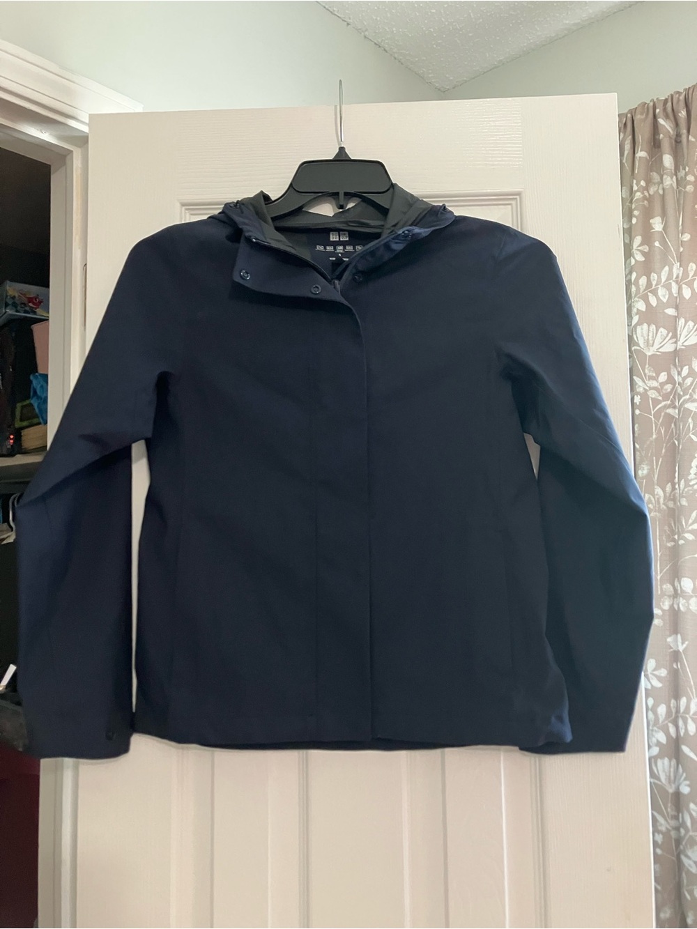 Uniqlo Navy Hooded waterproof Utility Jacket